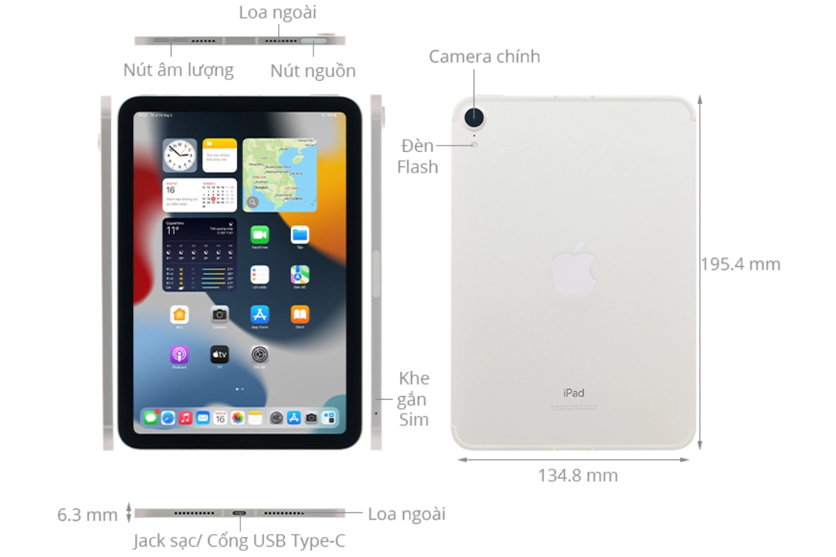 iPad mini 6 wifi VN/A chính hãng 