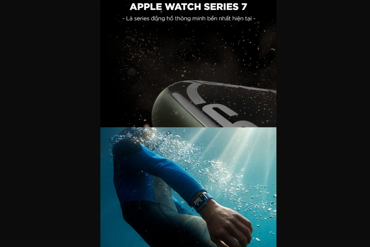 Apple Watch Series 7 được chứng nhận theo tiêu chuẩn chống nước và bụi IPX6
