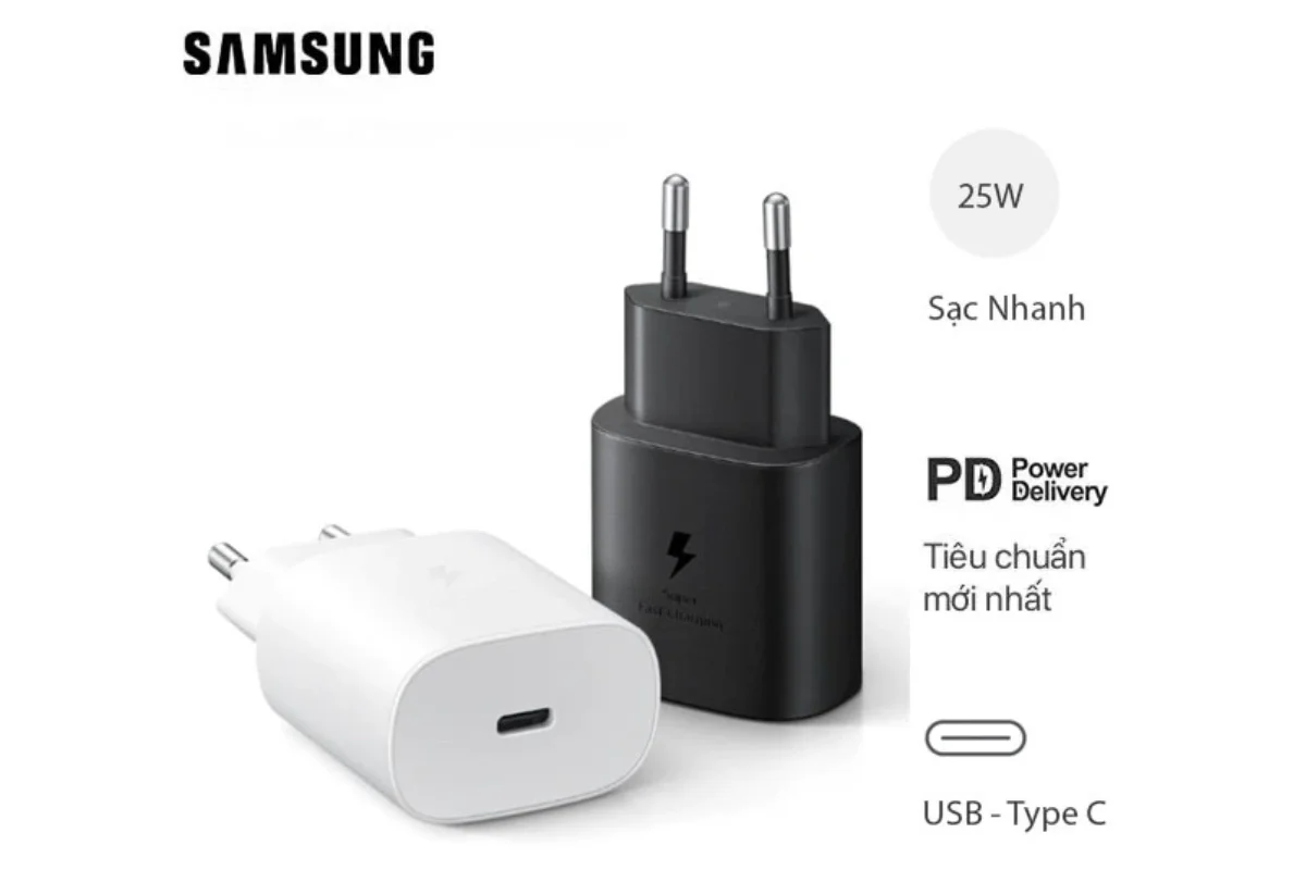 Thông số của củ sạc nhanh Samsung 25 Watt Type-C